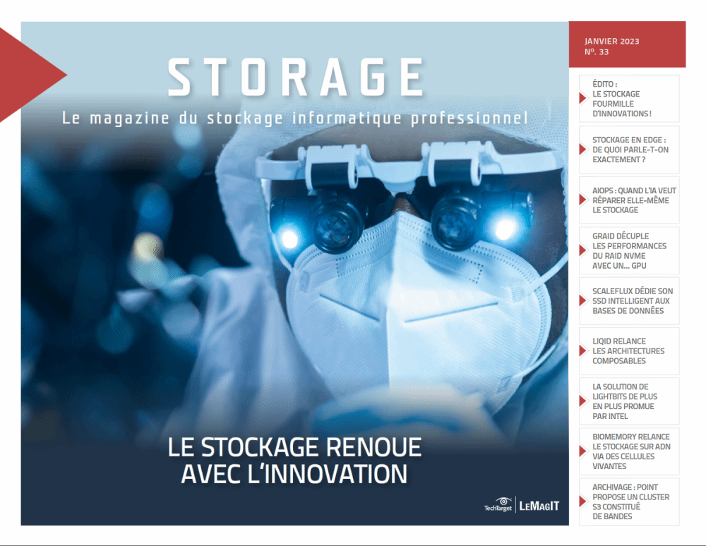 Storage 33 – Le stockage renoue avec l’innovation