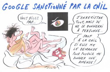 Dessin: Le dessin de François Cointe - Google sanctionné par la CNIL