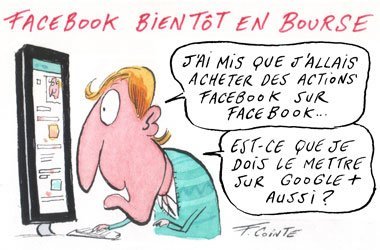 Dessin: Le dessin de François Cointe - Facebook en bourse