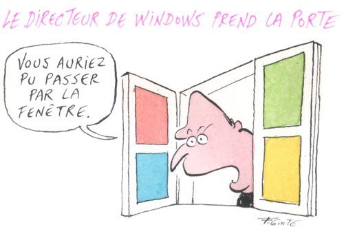 Dessin: Le dessin de François Cointe - Départ chez Windows