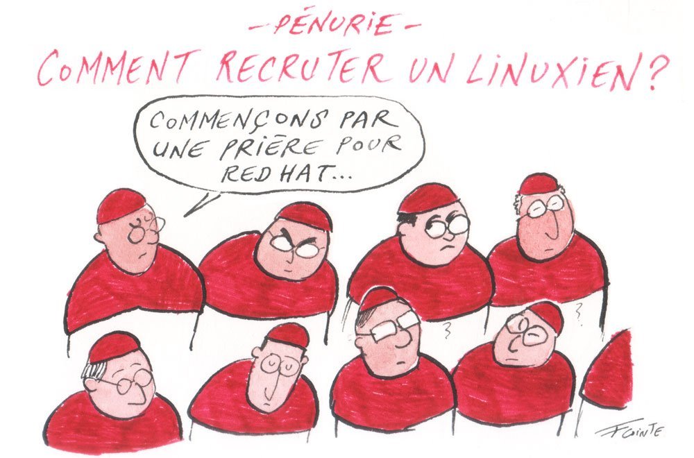 Dessin: Le dessin de François Cointe - Le linuxien se fait rare
