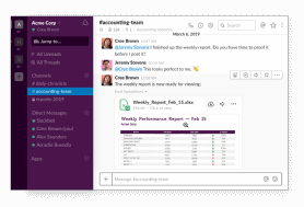 Screenshot of Slack