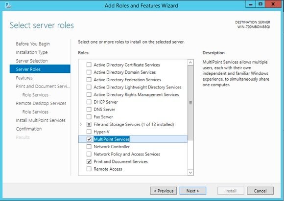 MultiPoint Services est désormais un rôle dans Windows Server 10