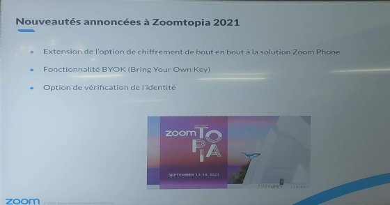 Photo des annonces en sécurité de Zoomtopia 2021