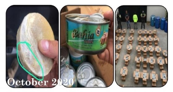 Seized drugs in tuna cans