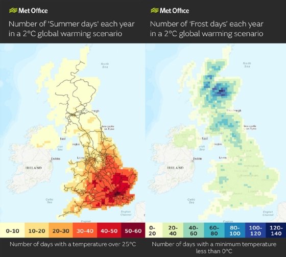 Climate change maps