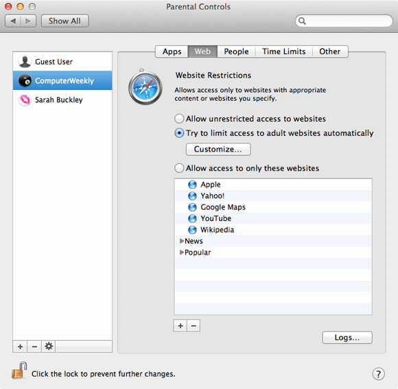 google parental controls for mac