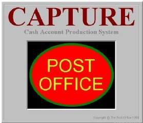 Screenshot from within the Capture software showing the Post Office copyright notice