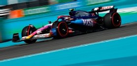 Yuki Tsunoda of Japan driving the Visa Cash App RB VCARB 01 on track during qualifying ahead of the F1 Grand Prix of Miami at Miami International Autodrome