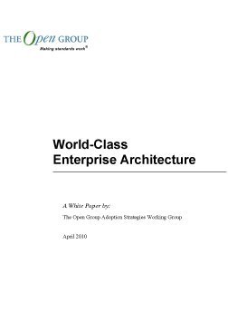 World-class enterprise architecture