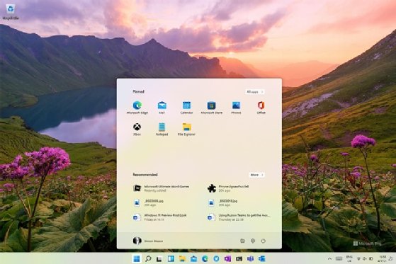 Windows11グラフィカルユーザーインターフェイスの例