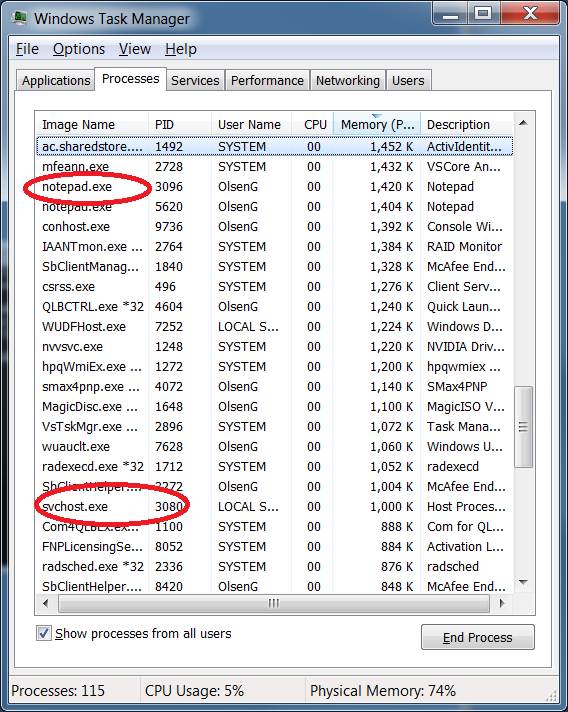 windows 7 gebruikersnaam moeizaam taakbeheer