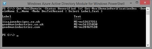 DNS validation records in PowerShell