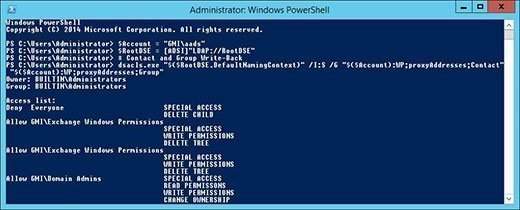 PowerShell grants Azure AD Sync write-back permissions