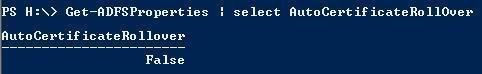 ADFS properties command