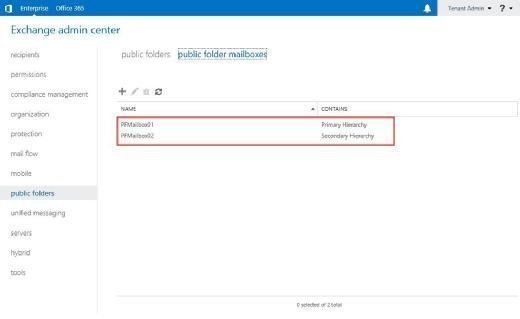 Public Folder configuration