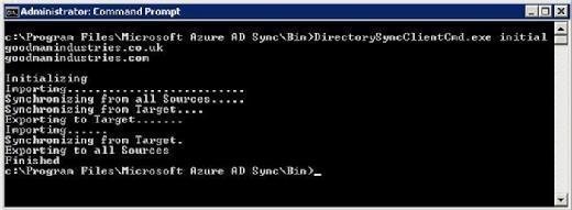 Azure AD Sync Services sync