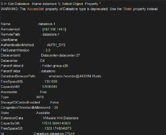 Get-Datastore command