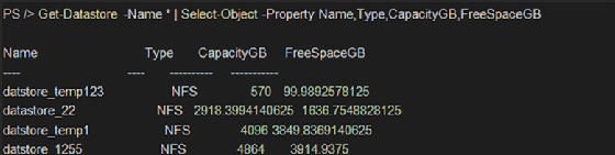 PowerCLI Get-Datastore