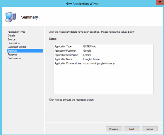 Application summary