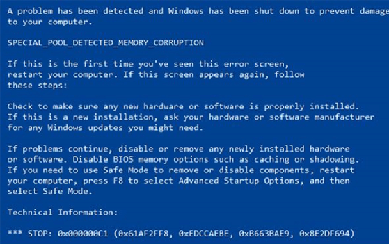 windows blue screen after 4 11 update