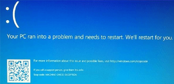 cause for blue screen of death
