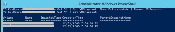 Remove a snapshot