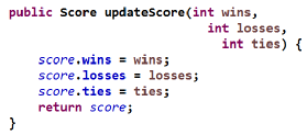 update score