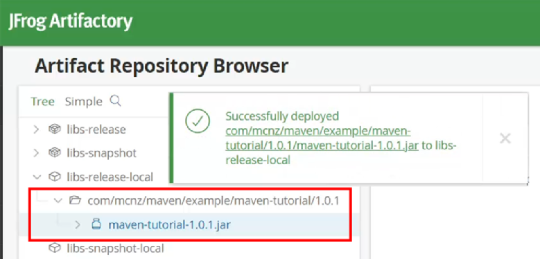 How to set up and use a JFrog Artifactory as a local Maven repository
