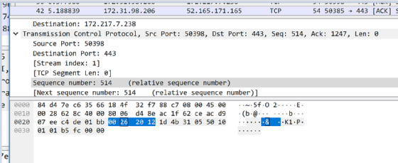 Viewing a packet in Wireshark