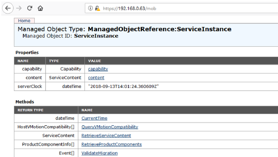 vcenter 6.5 mob