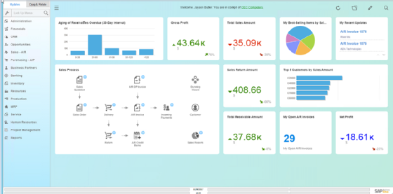 sap business one core modules