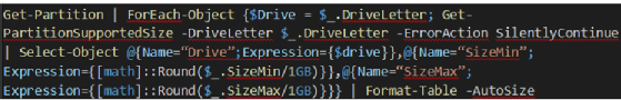 Windows partitions.