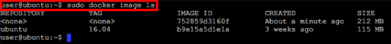 Docker image ls command