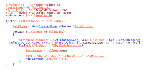 Target clusters from a text file