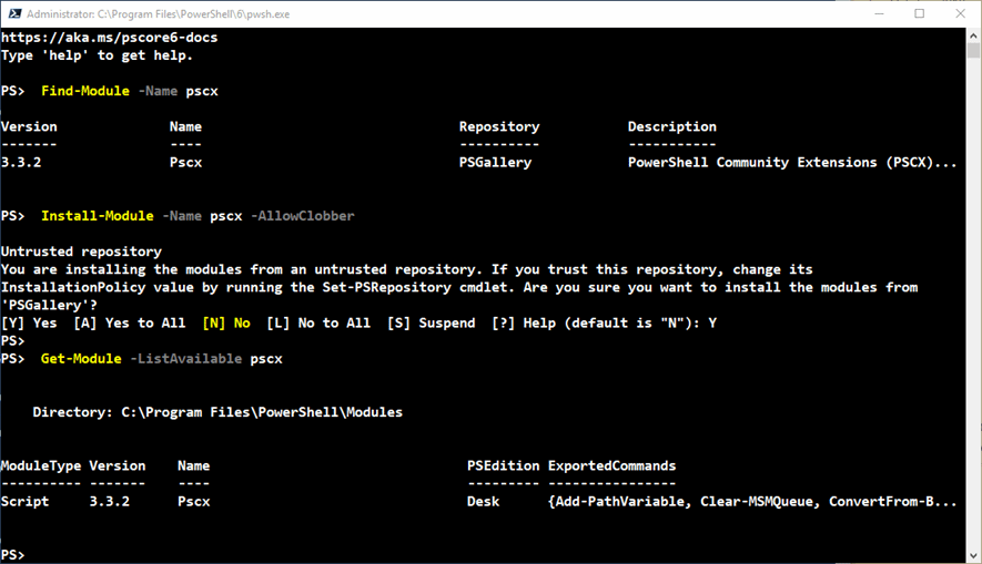 Working with PowerShell module downloads from the gallery TechTarget