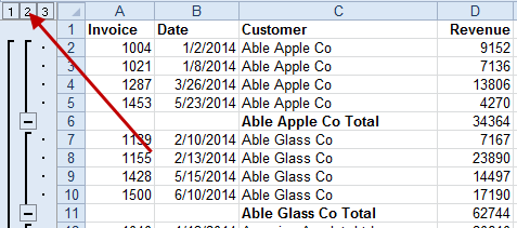 Add Subtotals