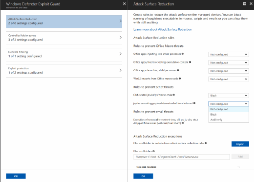 What are the top Windows Defender features in Windows 10?