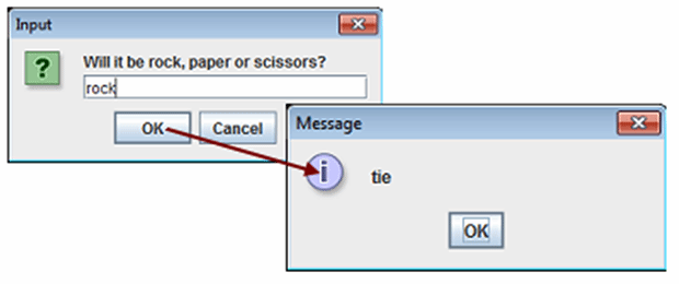 Swing-based components providing a UI for the roshambo application.