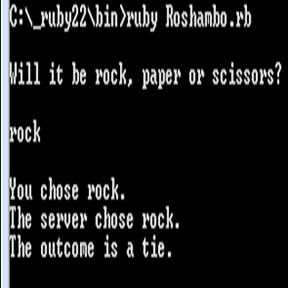 A Ruby-based command-line solution to the rock-paper-scissors game.