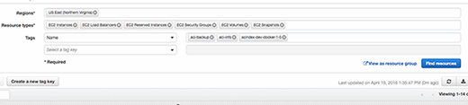 Resource groups help identify servers.