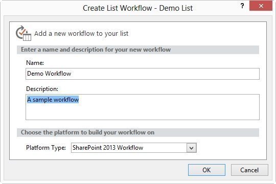 Enter a name for your new workflow