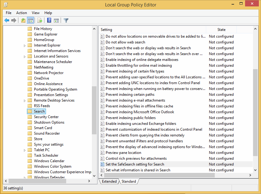 Windows 8 GPO settings to configure search, indexing options | TechTarget