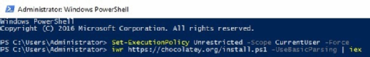 install chocolatey powershell