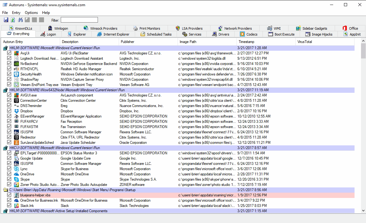 Adrestore Sysinternals