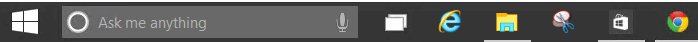A portion of the Windows 10 taskbar