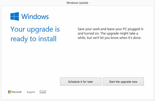 Win10 ready to install