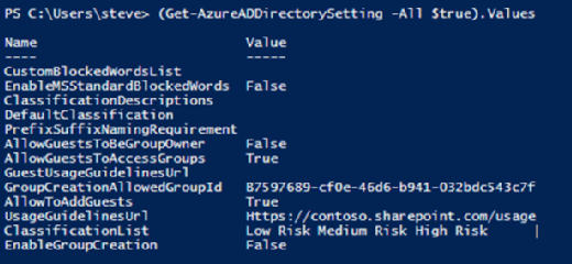 Office 365 Groups configuration