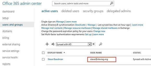 Updated Office 365 login ID