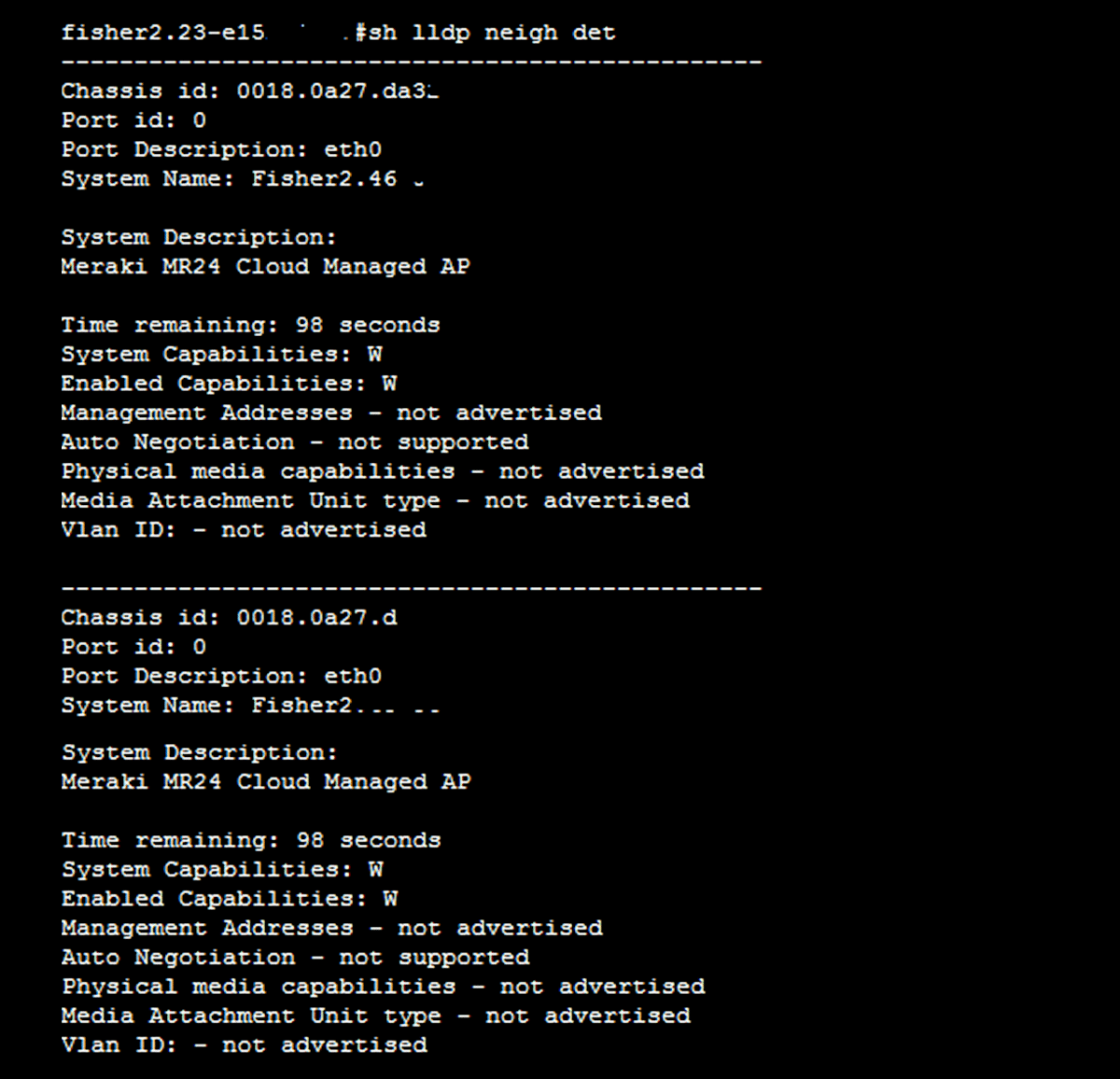 LLDP Per Link Layer Discovery Protocol Netzwerkgeräte anzeigen lassen